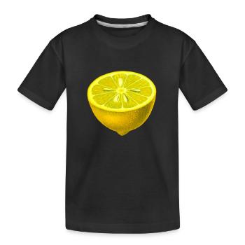 Zitrone - Kinder Premium Bio T-Shirt - Schwarz - Vorne