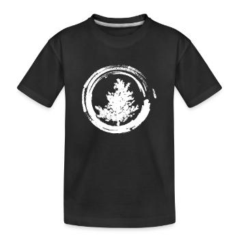 Tree nature conservation nature planting shirt trees - Kids' Premium Organic T-Shirt - black - Front