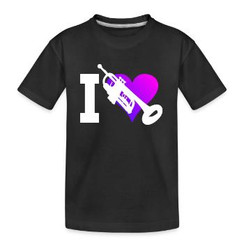 Trumpeter Men Trumpet Trumpets Players - Kids' Premium Organic T-Shirt - black - Front