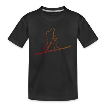 Ski Tour Ski Mountaineering Ski Touring Skiing Tou - Kids' Premium Organic T-Shirt - black - Front