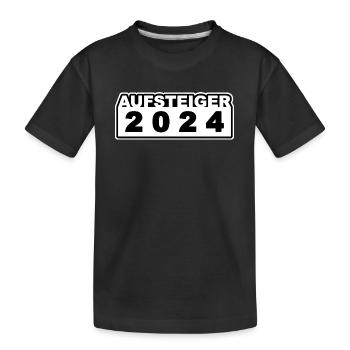 Aufsteiger 2024 - Kinder Premium Bio T-Shirt - Schwarz - Vorne