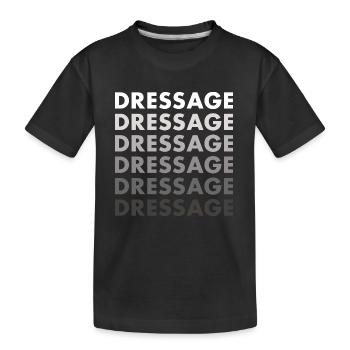 Rider Dressage - Kids' Premium Organic T-Shirt - black - Front