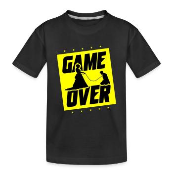 Hochzeit Game Over Junggesellenabschied - Kinder Premium Bio T-Shirt - Schwarz - Vorne