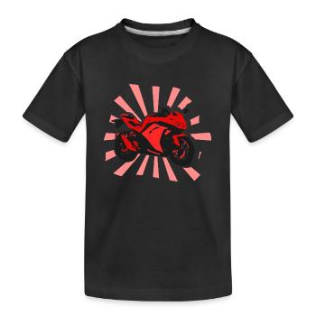Motorrad Rennmotorrad Motorbike Geschenk - Kinder Premium Bio T-Shirt - Schwarz - Vorne