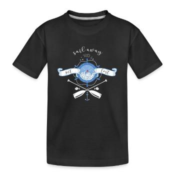 Sail Design - Voyage - Expédition - Voilier - T-shirt bio Premium Enfant - noir - Devant