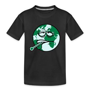 virus de la terre virus bactéries thermomètre l'humanité - T-shirt bio Premium Enfant - noir - Devant