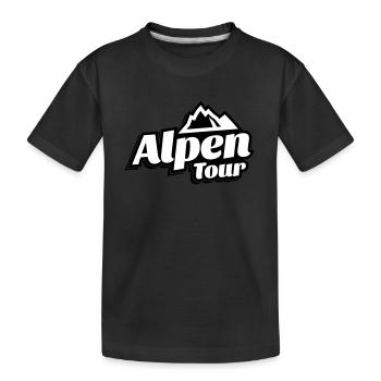 alpen tour - Kinder Premium Bio T-Shirt - Schwarz - Vorne
