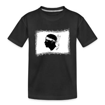 Corse Drapeau Corse Drapeau Corse Corse - T-shirt bio Premium Enfant - noir - Devant