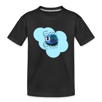 auf Wolke - Kinder Premium Bio T-Shirt - Schwarz - Vorne