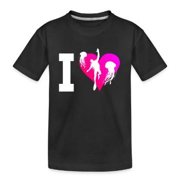 Scuba Diver Diving Free Dive Damen Diver - Kinder Premium Bio T-Shirt - Schwarz - Vorne