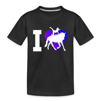Exercices d’équilibre Gymnastique équestre Voltige - T-shirt bio Premium Enfant - noir - Devant
