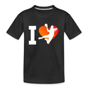 Handball Handball Handball Handball Joueurs De handball Jeux de handball - T-shirt bio Premium Enfant - noir - Devant