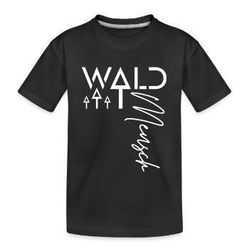 Waldmensch - Kinder Premium Bio T-Shirt - Schwarz - Vorne
