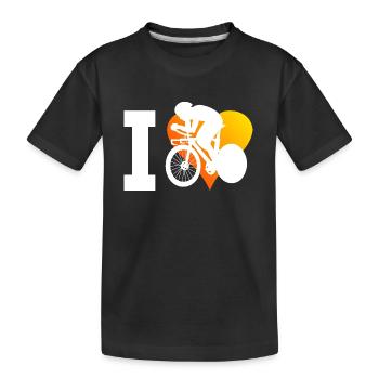 Men's Women's Road Bike Road Bike Road Bike - Kids' Premium Organic T-Shirt - black - Front