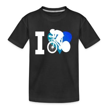 Vélo de route Cyclisme sur route Hommes Vélo de route Cyclisme sur route - T-shirt bio Premium Enfant - noir - Devant