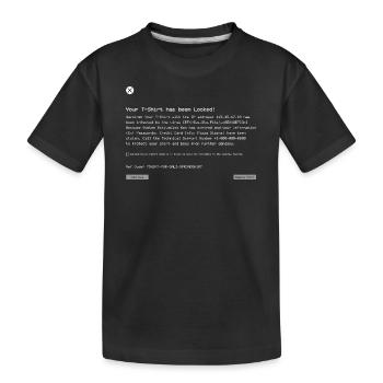 Ordinateur d’erreur de virus drôle - T-shirt bio Premium Enfant - noir - Devant