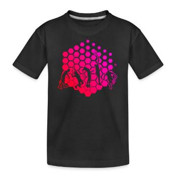 Playing Tennis Women Playing Tennis Men's Tennis Games - Kids' Premium Organic T-Shirt - black - Front