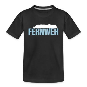 Fernweh - Kinder Premium Bio T-Shirt - Schwarz - Vorne