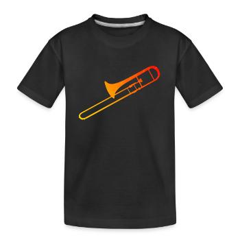 Ténor Trombone Hommes Trombonistes Tromboniste - T-shirt bio Premium Enfant - noir - Devant