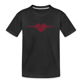 Cadeau de musique drôle de fréquence cardiaque d'égaliseur - T-shirt bio Premium Enfant - noir - Devant