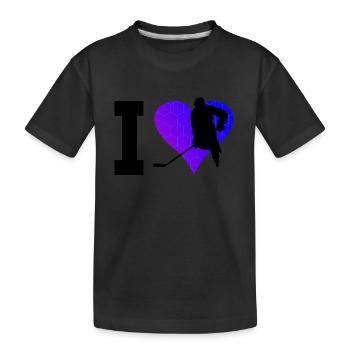 Hockey sur glace Hockey sur glace féminin Hockey sur glace - T-shirt bio Premium Enfant - noir - Devant