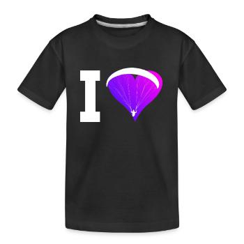 Men's Paragliding Paragliding Paragliding - Kids' Premium Organic T-Shirt - black - Front