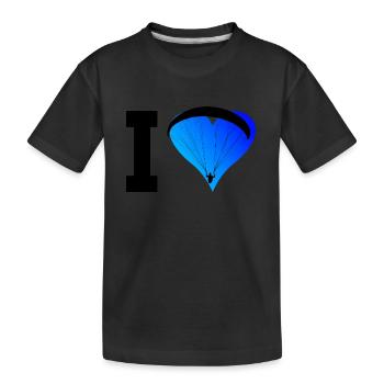 Paragliding Paragliding Men's Paragliders - Kids' Premium Organic T-Shirt - black - Front