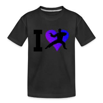 Kung Fu Wushu Kungfu Damen Kampfsport Herren - Kinder Premium Bio T-Shirt - Schwarz - Vorne