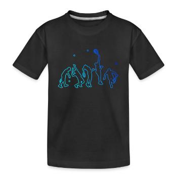 Tennis Tennisspielen Herren Damen Tennis spielen - Kinder Premium Bio T-Shirt - Schwarz - Vorne