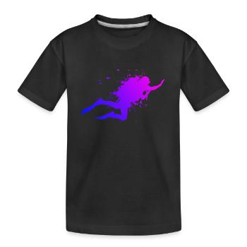 Scuba Diver Femmes Diver Diver Plongée sous-marine - T-shirt bio Premium Enfant - noir - Devant