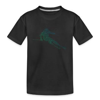 Ski Freestyle Skiers Winter Sports Men - Kids' Premium Organic T-Shirt - black - Front