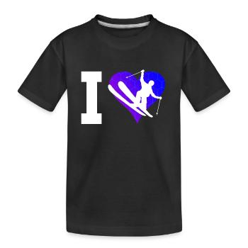 Freestyle Ski Ski Freestyle Hommes - T-shirt bio Premium Enfant - noir - Devant