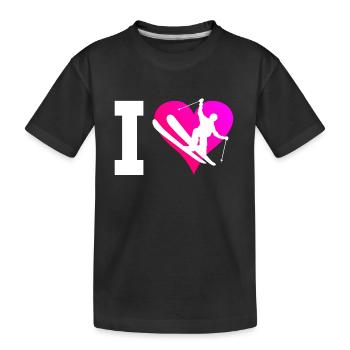 Slopestyle Hommes Saut à Ski Freestyle Ski - T-shirt bio Premium Enfant - noir - Devant