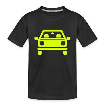 Auto - Kinder Premium Bio T-Shirt - Schwarz - Vorne