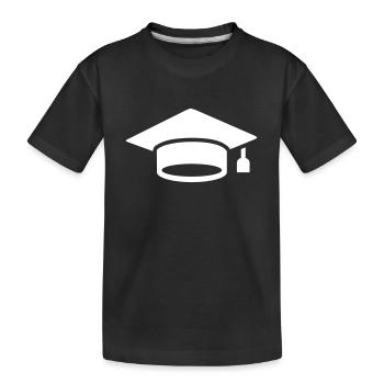 Graduation hat - Kids' Premium Organic T-Shirt - black - Front