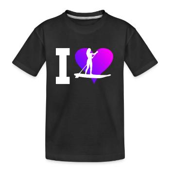 Standup Paddle Standup Paddling Stand up Paddling - Kids' Premium Organic T-Shirt - black - Front