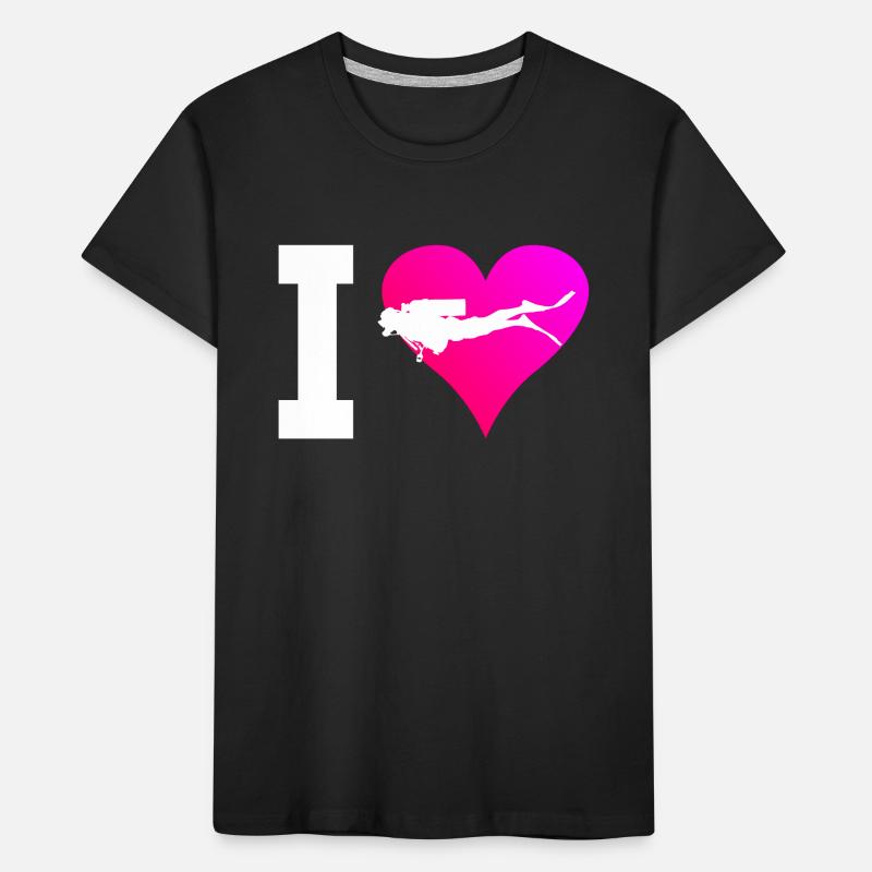 Plongée Hommes Plongée Libre Plongée Plongée Plongée Sous-Marine Plongeur T-shirt bio Premium Enfant