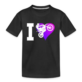 Dirt Biker Dirt Bike Motocross Dirt Bike Men - Kids' Premium Organic T-Shirt - black - Front