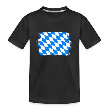 Drapeau bavarois d’occasion Look Drapeau bavarois Vintage - T-shirt bio Premium Enfant - noir - Devant