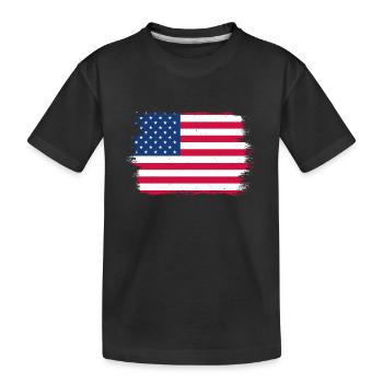 USA Flag America Flag Stars & Stripes Patriot - T-shirt bio Premium Enfant - noir - Devant