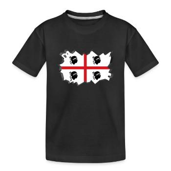 Drapeau de la Sardaigne Drapeau de la Sardaigne Drapeau de la Sardaigne - T-shirt bio Premium Enfant - noir - Devant