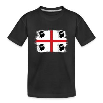 Sardinia Flag Sardinian Flag Sardegna Flag - Kids' Premium Organic T-Shirt - black - Front