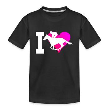 Équitation Équitation Équitation Hunting Dressour - T-shirt bio Premium Enfant - noir - Devant