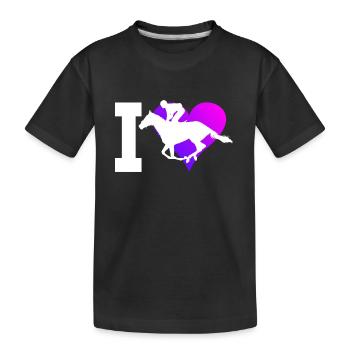 Sport équestre Chasse équestre - T-shirt bio Premium Enfant - noir - Devant