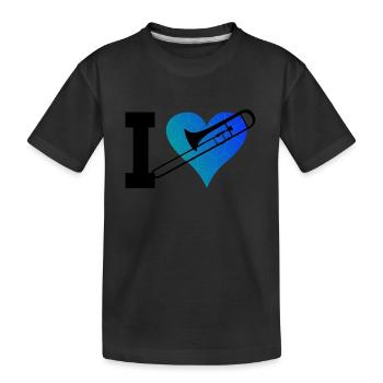 Brass Band Brass Instrument Ténor Trombone - T-shirt bio Premium Enfant - noir - Devant
