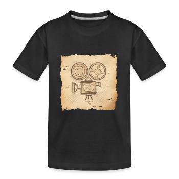 Vintage Filmprojektor Film Regisseur Schauspieler - Kinder Premium Bio T-Shirt - Schwarz - Vorne