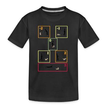 Zugstärken mit Rand - Kinder Premium Bio T-Shirt - Schwarz - Vorne