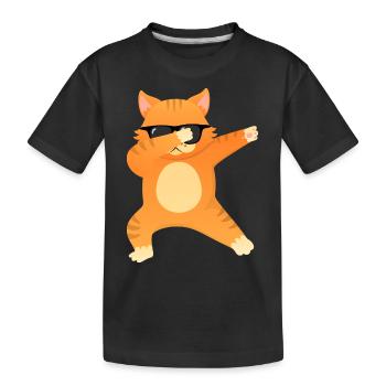 Cat With Sunglasses Dab Dance - Cool Gift - T-shirt bio Premium Enfant - noir - Devant