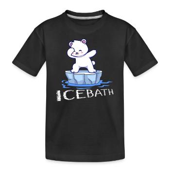 eisbader winterbader winter eisberg arctic polar bear - Kids' Premium Organic T-Shirt - black - Front