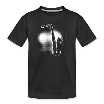 Saxophone Saxophone Saxophone Saxophone Ladies Saxophonist - Kids' Premium Organic T-Shirt - black - Front